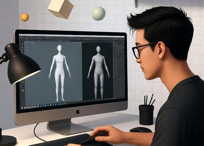 3D artist using AI tools